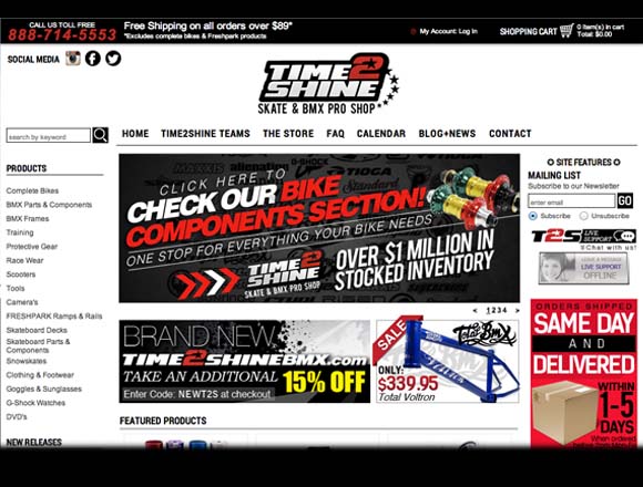 BMX News - Time 2 Shine Launches New Website