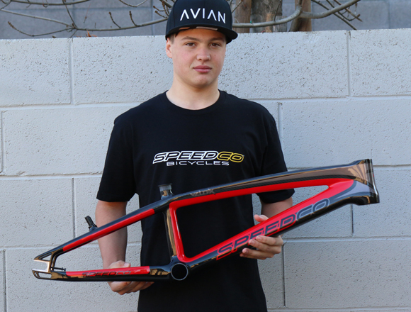 Ryan Martin with his new Speedco frame