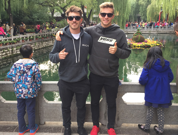 Nick Fox and James Palmer in China